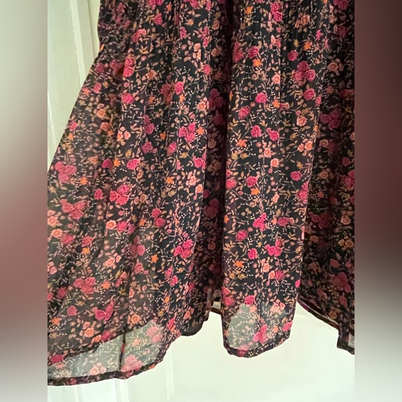 DR2 Women's Size 2X Floral Print Chiffon Blouse - Picture 4 of 7